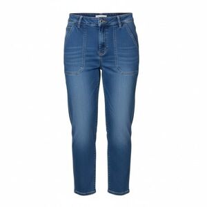 Democracy Women Ab Technology Cropped Jeans 12 Blue Patch Pocket Straight B1025